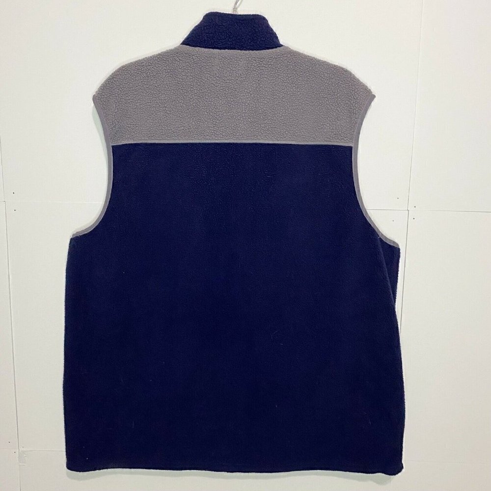 GH Bass & Co Men’s Sz XXL Full Zip Navy Gray Fleece Vest Multi Pockets - Picture 5 of 5
